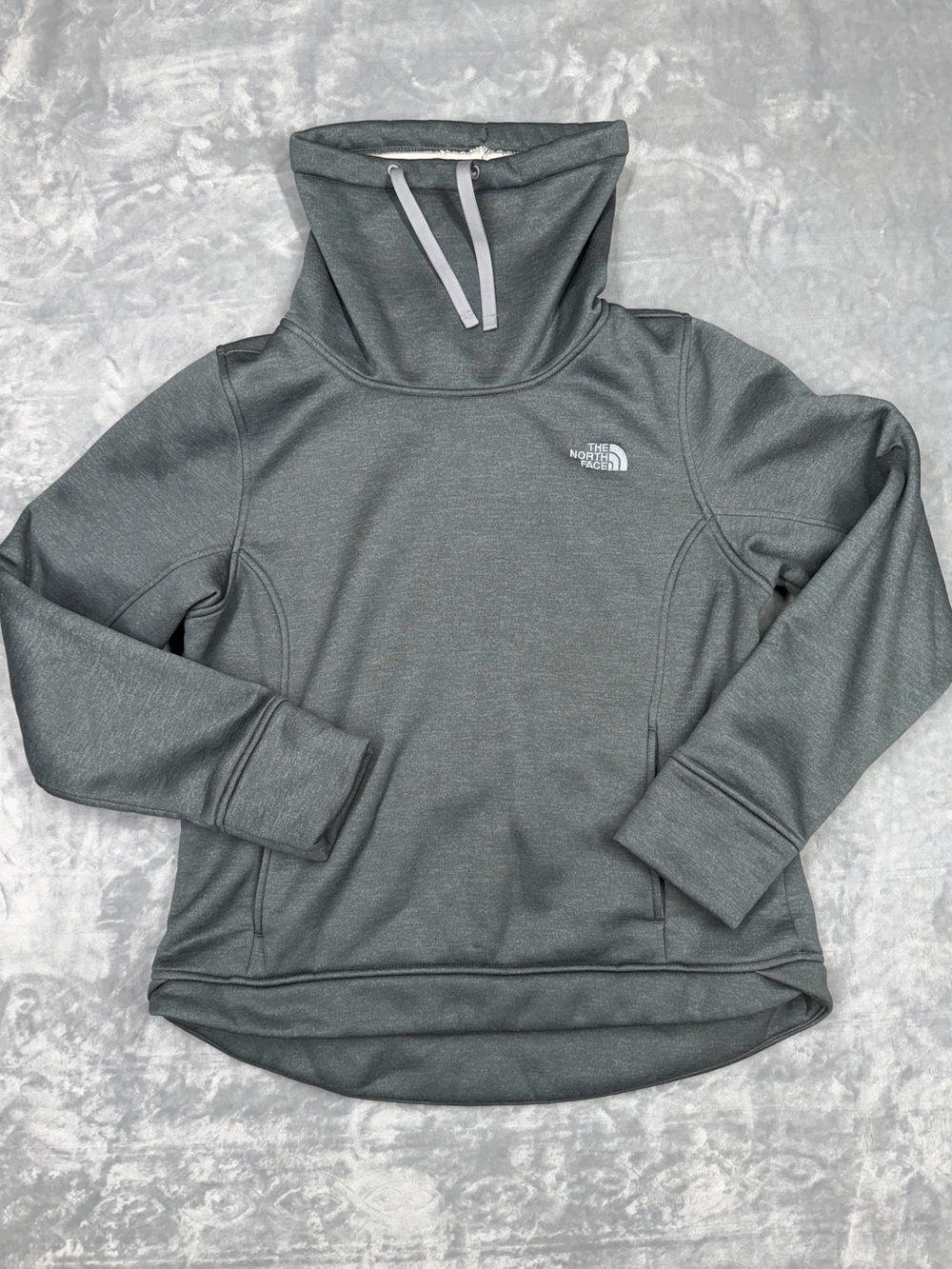The North Face Gray Funnel Neck Pullover Hoodie